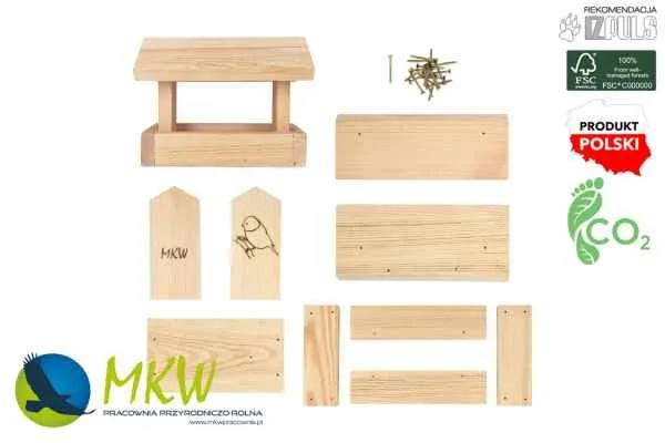 Kŕmidlo drevené ECO — stavebnica